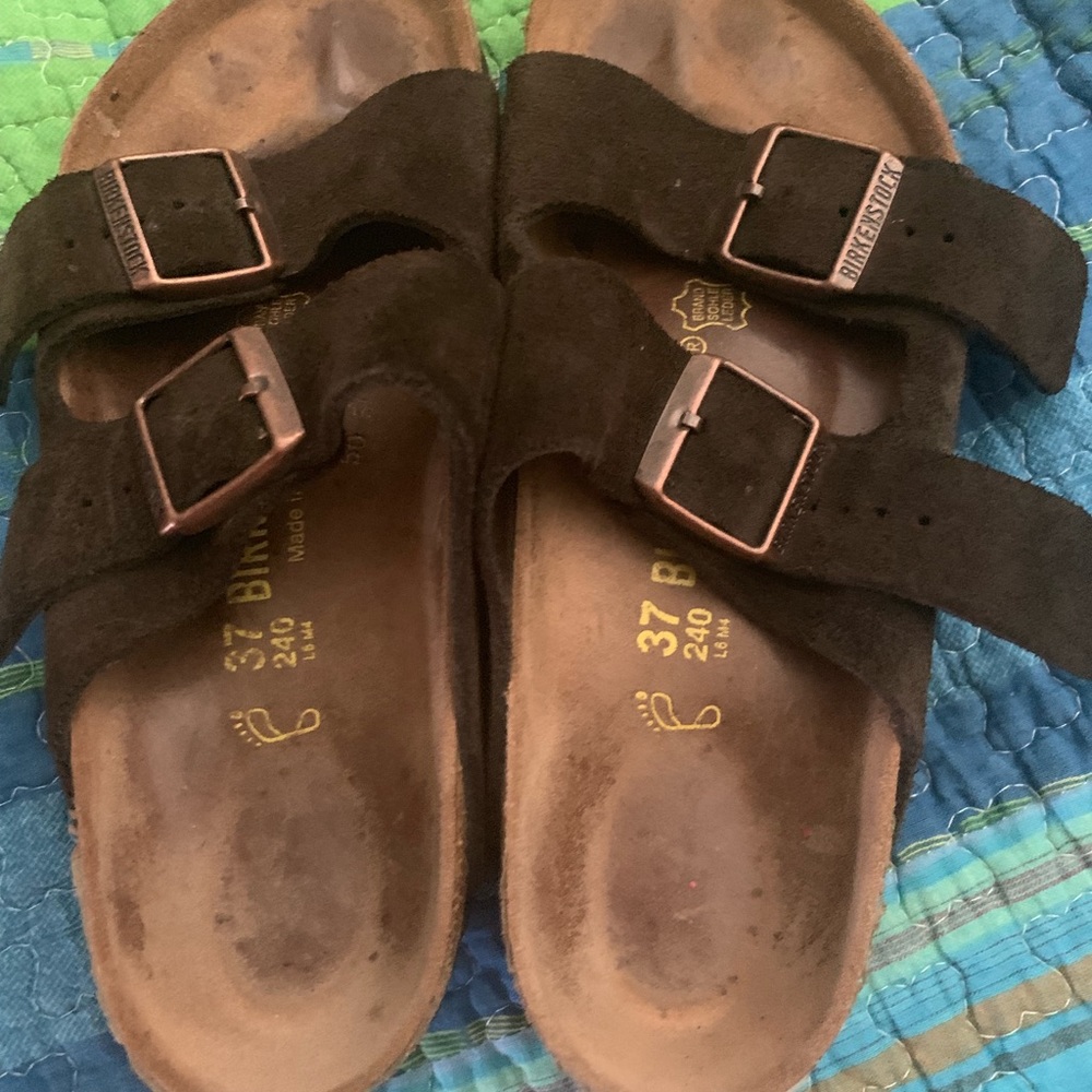 Birkenstock Arizona, Size 37, Brown Suede